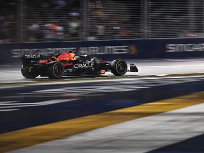 Max Verstappen durante el Gran Premio de Singapur este domingo.
