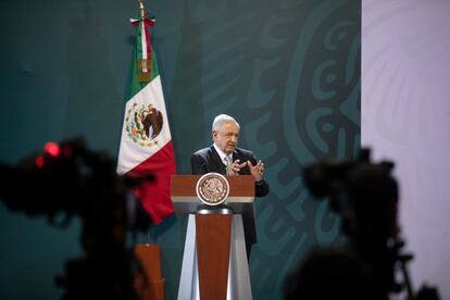 El presidente mexicano López Obrador, en una rueda de prensa.