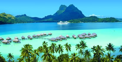 Bora Bora, una de las paradisiacas islas de la Polinesia francesa.