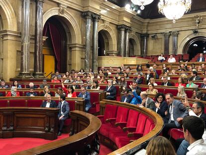 Una imagen del Pleno del Parlament, el pasado el 12 de mayo.