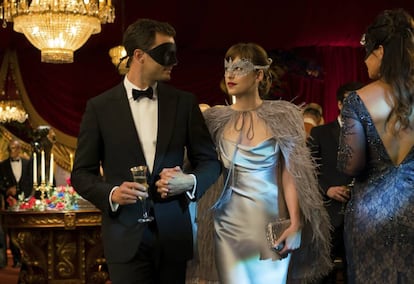 Jamie Dornan and Dakota Johnson in '50 Shades Darker.'