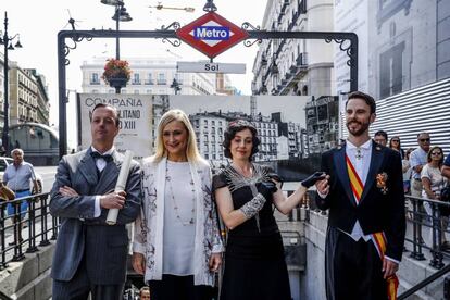 Cristina Cifuentes, en el acto de conmemoración del centenario del comienzo de las obras de Metro de Madrid.