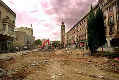 Aspecto que presenta la plaza del Ayuntamiento de L'Hospitalet.