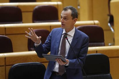 El ministro de Ciencia Pedro Duque, en el Senado, el pasado 6 de noviembre.