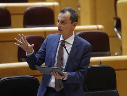 El ministro de Ciencia Pedro Duque, en el Senado, el pasado 6 de noviembre.