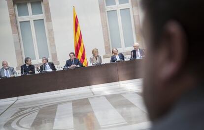 La reunión del Pacto Nacional Derecho a Decidir en el Parlament.