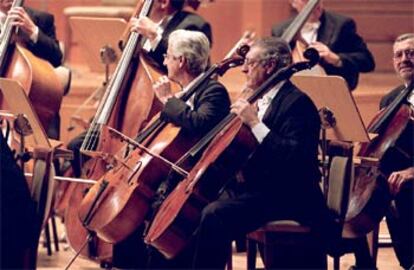 Músicos de la ONE en su actuación del pasado viernes en el Auditorio Nacional.