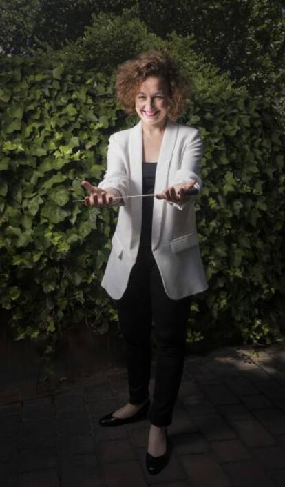 La directora de orquesta Lucia Marín, el pasado 15 de julio en Madrid.