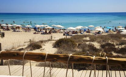 La playa de Migjorn, en Formentera.