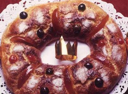 Un roscón de Reyes.