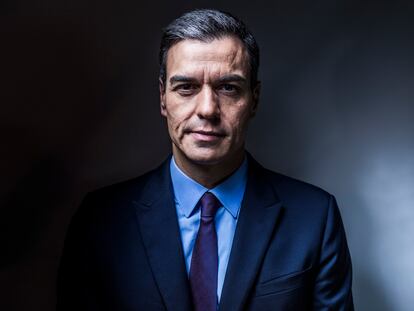 Pedro Sánchez, el 28 de abril de 2023 en la Moncloa.