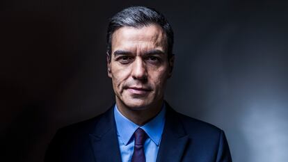 Pedro Sánchez, el 28 de abril de 2023 en la Moncloa.