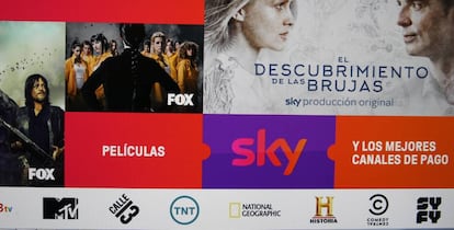 Logotipo de Sky en su página web en España. 