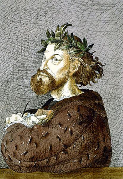 Ludovico Ariosto (1474-1533) visto por Tullio Pericoli.