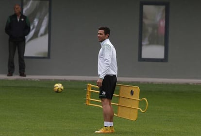 Rubén Castro, en un entrenamiento. 