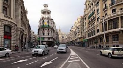 La Gran Vía de Madrid.