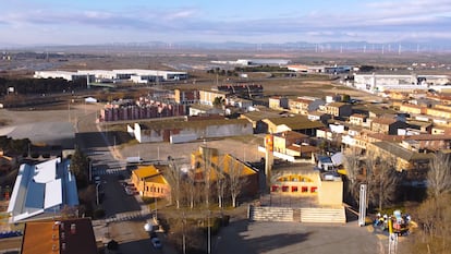Vista aérea de Figuerelas, Zaragoza.