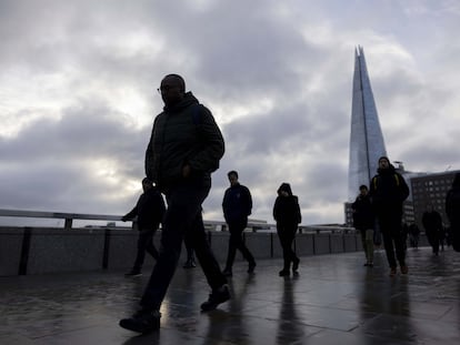 Vista del puente de Londres con los rascacielos de la ciudad financiera al fondo, el pasado 16 de enero.