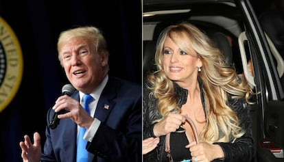 Donald Trump y Stormy Daniels.