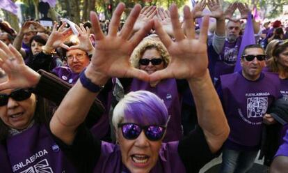 Manifestaci&oacute;n contra la violencia machista el pasado de noviembre en Madrid.
 