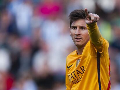 Messi, en l'últim partit del Barça a Màlaga.