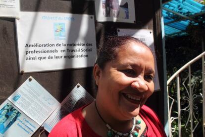 Notoriana Jeannoda en la sede de la organización.