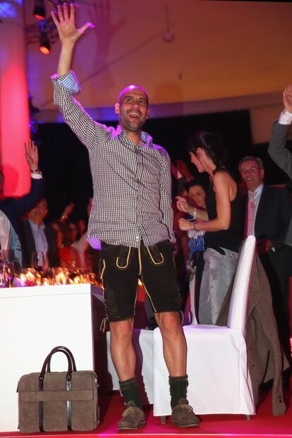 Guardiola, durante los actos festivos.