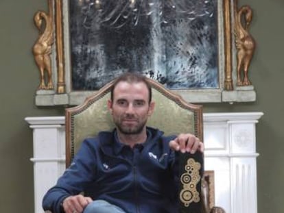 Alejandro Valverde, la semana pasada en Pamploma con el premio Vélo d’Or.