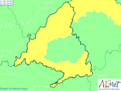 Alerta por frío en la sierra