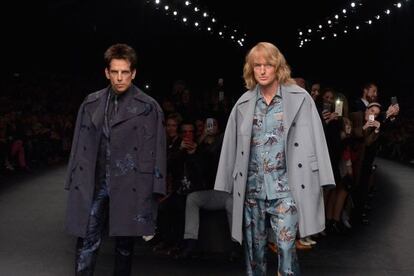 Ben Stiller y Owen Wilson cerraron el final de la pasarela de Valentino.