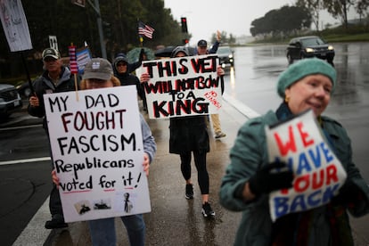 Una protesta contra Trump, este mes en Irvine (California).