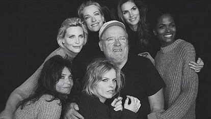 Cindy Crawford, Helena Christiensen, Eva Herzigova, Tatjana Patitz, entre otras, junto al fotógrafo Peter Lindbergh.