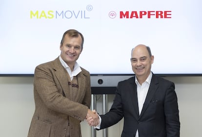 Meinrad Spenger, CEO de MásMóvil, y y José Manuel Inchausti, CEO de Mapfre Iberia.