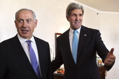 Netanyahu y Kerry en Jerusalén el jueves.