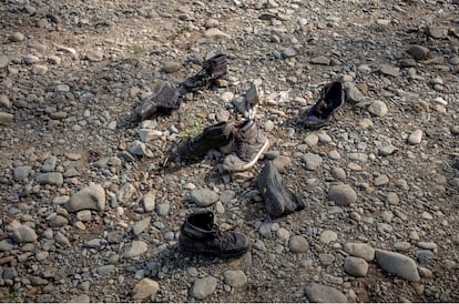 Zapatos de Migrantes en la Ruta del Dariéen.