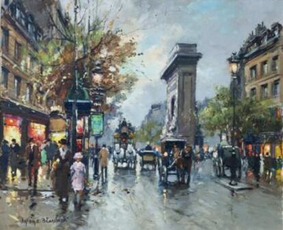 Escena parisina, por Antoine Blanchard