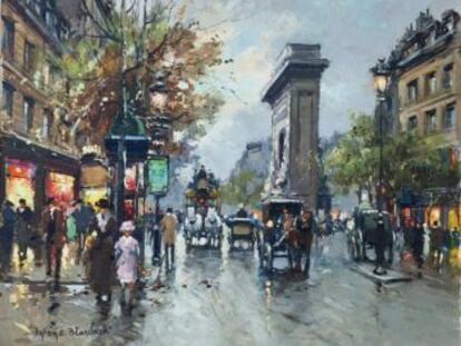 Escena parisina, por Antoine Blanchard