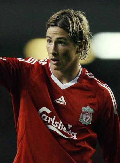 Fernando Torres, el miércoles con el Liverpool.