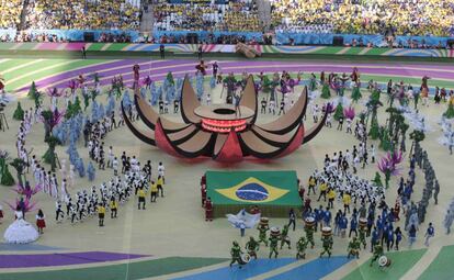 O palco de abertura do Mundial.