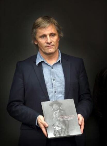 Viggo Mortensen, ayer en la presentación del libre en Barcelona.