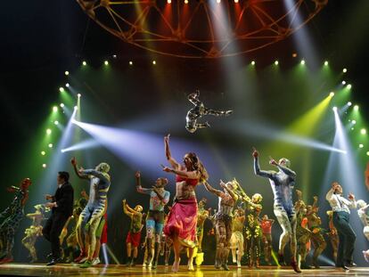 Un momento del espect&aacute;culo &#039;Totem&#039;, del Cirque du Soleil, en Madrid.