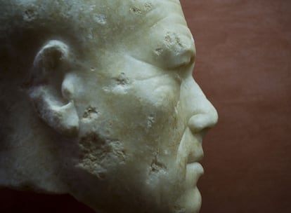 Un busto antiguo del Museo del Arte Romano en Mérida. La capital extremeña es patrimonio de la humanidad desde 1993.