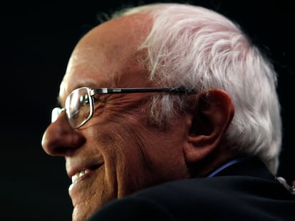 Bernie Sanders durante entrevista na Carolina do Sul.