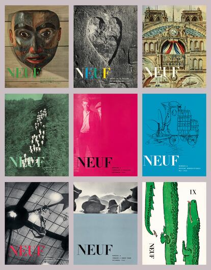 Algunas portadas de la revista 'NEUF'.