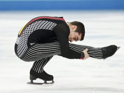 Javier Fern&aacute;ndez, durante su ejercicio. 