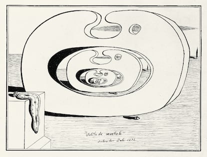 El surrealismo de Dalí está presente en la exposición con <i>Solitude mentale [Soledad mental]</i> (1932). Las obras mostradas pertenecen a un periodo en el que el dibujo vivió una doble condición: como primer paso en el proceso creativo de una obra o como algo singular, independiente. ©Fundació Gala-Salvador Dalí. VEGAP. Madrid, 2011.