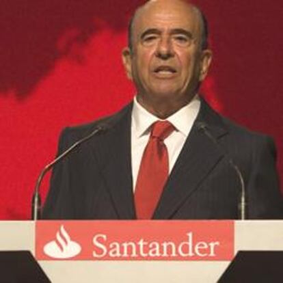 El presidente del Santander Emilio Botín