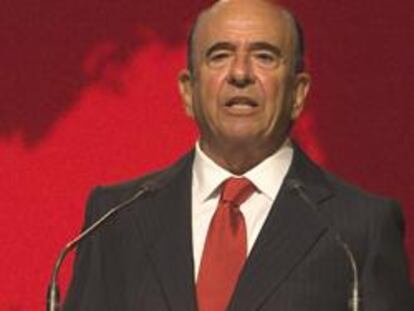 El presidente del Santander Emilio Botín