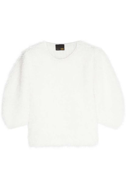 Jersey de angora blanco de Fendi (1520 euros).