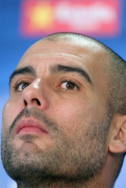 Guardiola, durante la rueda de prensa en Sant Joan Despí.